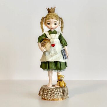 和紙人形『靴を忘れたプリンセス｜ドーナツと秘密の本と小さなテディベア』