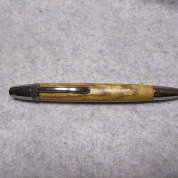 御蔵島桑　金桑　ギラ杢　椿油仕上げ　回転式ロングパトリオットボールペン