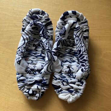 布ぞうり　本体：浴衣地　綿　23～25ｃｍ