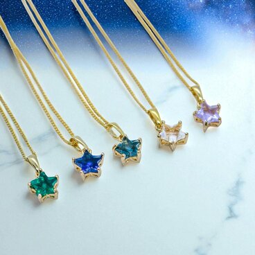 【七夕企画】星の渡り - 祈りの夜に生まれるネックレス　ゴールド金具