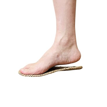 【手編みインソール】麻　<滑り止め裏地なし> ナチュラル　天然素材　受注制作品