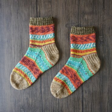 手編みの靴下