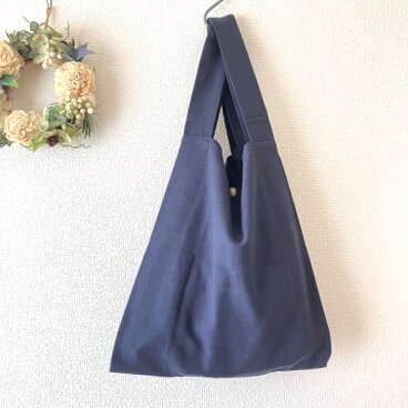 手にしっくり馴染む柔らかエコバッグ【ミッドナイトネイビー】/ サブバッグ / トートバッグ