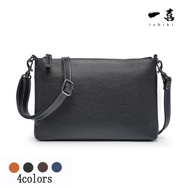 本革 イタリアンレザー サコッシュ  レディース 斜めがけ 軽量  ミニショルダー ブラック W06