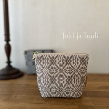 pouch[手織り14cmポーチ] モカ