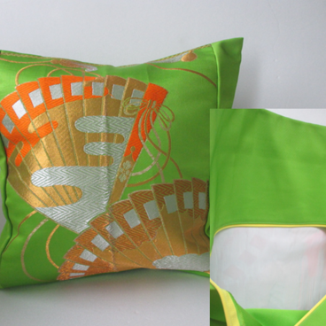 u148　裏地付　帯 クッションカバー　座布団カバー　ファスナー　40x40cm　おしゃれ