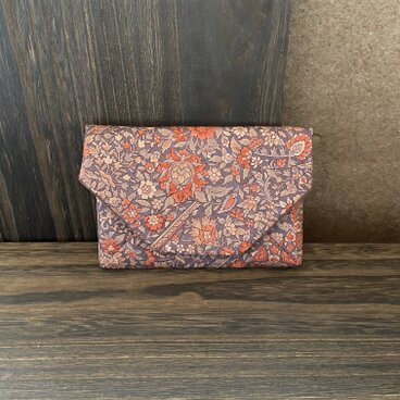 数寄屋袋（S） | 更紗文（焦茶）