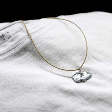 七宝焼 　ネックレス　雲（シルバー）SV999　