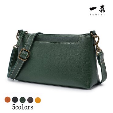 高品質 本革 サコッシュ ポシェット ショルダーバッグ 男女兼用 斜めがけ  軽量  ミニショルダー レトロ グリーン W11