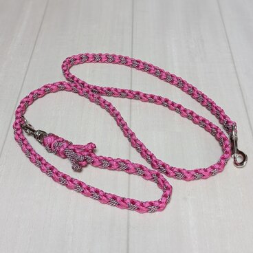 「Ｍさまオーダー品」パラコード カフェリード ハート柄  小型、中型、大型犬用 (全長120ｃｍ)　