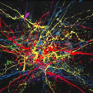 「光の軌跡」」(NO.2518) 6号F キャンバスにアクリル絵の具  送料無料 画像をクリックすると全面画像になります