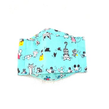 夏用！キッズ大臣マスク ねこ&ねずみ