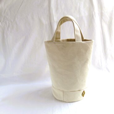 倉敷帆布のバケツバッグ　  きばた