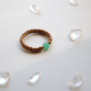 『受注制作』エメラルド*ちっちゃなお守りピンキーリング