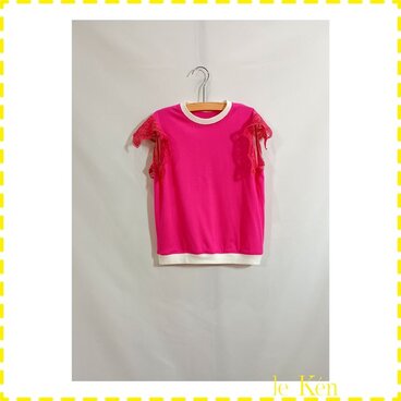 ◉sale◉　[65-4] le T-shirt à manches en dentelle [キッズ商品]