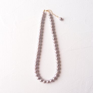 【K14gf】Gray Pearl Necklace／グレーパールネックレス（Light Gray）