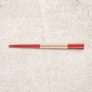 漆のお箸　しろおび 朱