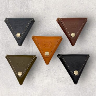 【新色追加】レザーさんかくコインケース（ハンドメイド／コンパクト／小物入れ／ギフト対応）