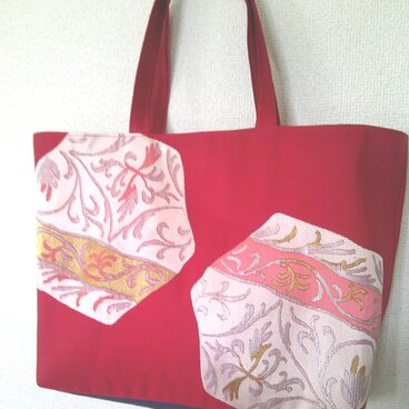 帯地リメイク　トートバッグ　　　944