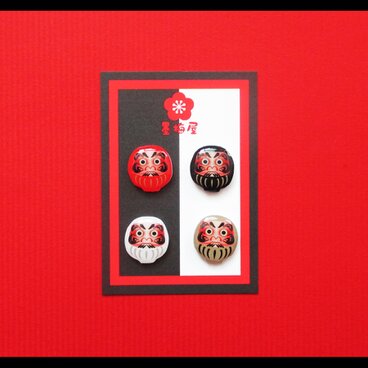 【選べるピンバッジミニ】だるま２
