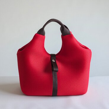 軽くて洗える・ちょうどいいメッシュトート(レッド)