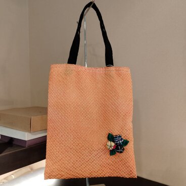 着物　梅付き手さげバッグ（ミニ）