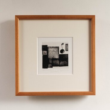 銅版画 "blocks+goumi berries#4"（額装）