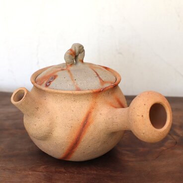 備前焼 急須・ひだすき　k1-096