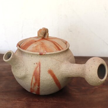 備前焼 急須・ひだすき　k1-097