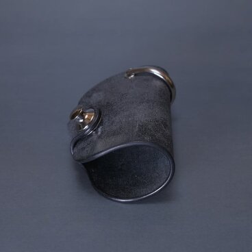 ドイツホックのキーケース　フルグレインブライドル　ブラック　シルバー金具