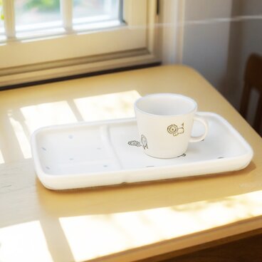 手描きランチプレート・ミニマグセット ブルー【砥部焼】