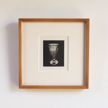 紙版画 "Liqueur glass #5"（額装）