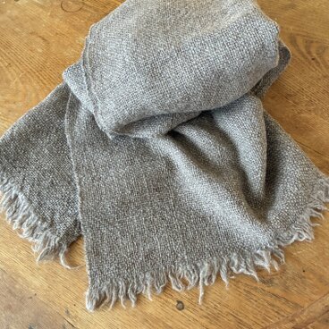 手紡ぎ糸のマフラー＃001