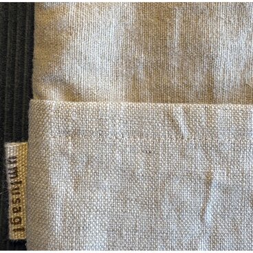 リネン・シンプルサコッシュ　白っぽいリネン