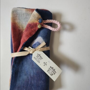 再販　手ふきん（藍＋茜）