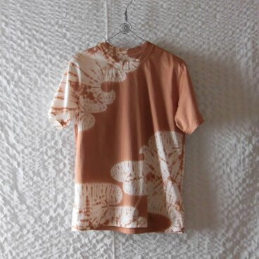 【縫い巻き上げ絞りTシャツ】＊セピア雲＊