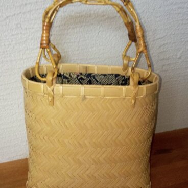 網代編みバッグ