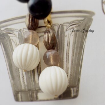 ヴィンテージ風イヤリング　♯アンティークブロンズ