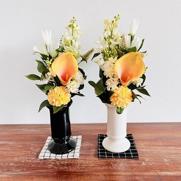 【 お仏花ブーケ 】カラー　オレンジ　