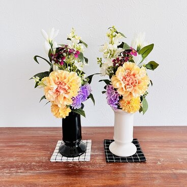 【 お仏花ブーケ 】ダリア　イエロー