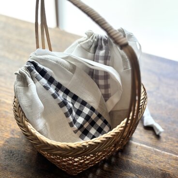 つぎはぎ巾着袋