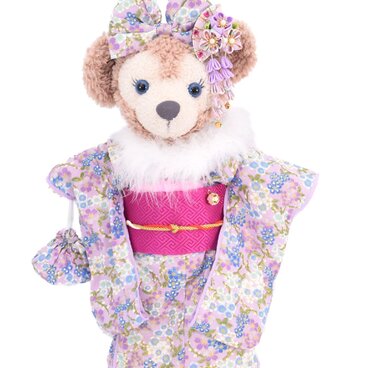 シェリーメイ 着物 着せ替え コスチューム ケープ&草履付 大正ロマン 金彩梅紫 振袖セット No.236 Sサイズ用 送料無料