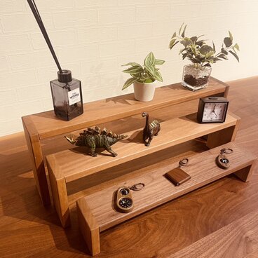 ディスプレイラック 1×4　ウォルナット