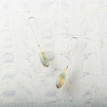 Crochet(クロシェ）レトロな色合いのイエローフローライト b　ロジウムコーティング