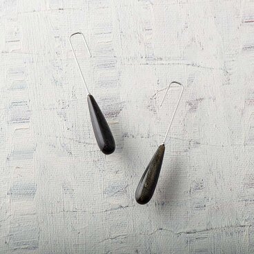 Crochet(クロシェ）和シックなゴールドオプシディアン　ロジウムコーティング