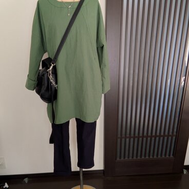 コクーンタイプワンピースチュニック長袖