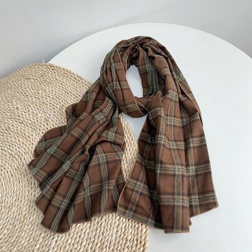 春 夏 秋  綿 チェックストール 母の日ギフト 敬老の日
