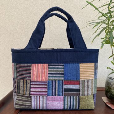 No. 399  浜松綿紬のトートバッグ