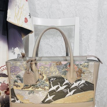 kimonobag 花鳥風月　023 着物バッグ　利休バッグ　着物リメイク