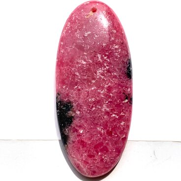 穴あきロードナイト[35] 47x21mm 59Cts　ルース／天然石／カボション